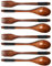 8 Pièces Vaisselle Bois, Cuillère En Bois Cuisine, Cuillere En Bois, Fourchettes En Bois, Fourchettes, Long Manche Pour Protéger De La Chaleur, Pour Dîner Cuisine Vaisselle Camping, Brun