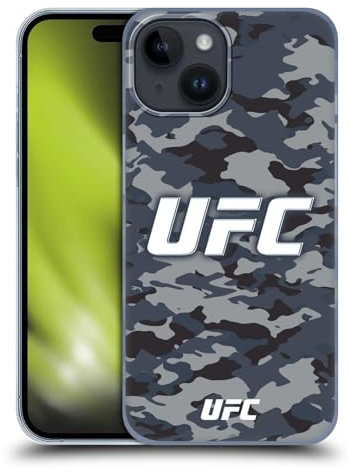 Head Case Designs Offizielle UFC Tarnung Logo Harte Rueckseiten Handyhülle Hülle Huelle kompatibel mit Apple iPhone 15