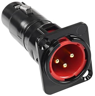 MEIRIYFA XLR 3 Pin Stecker auf Buchse Pass durch Panel Mount Jack, Mic XLR 3PIN D Serie Adapter Feed/Pass Thru Converter kompatibel mit Mikrofon, Mixer (M-F)