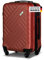 Xonic Design Boardcase Reisekoffer - Hartschalen-Koffer mit 360° Leichtlauf-Rollen - hochwertiger Kabinen-Trolley mit Zahlenschloss - Hand-Gepäck in 55x35x20cm ((Boardcase Weinrot, S))