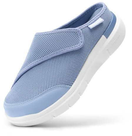 FitVille Chaussons Diabétiques Pour Femmes Pantoufles Extra Larges Pour Pieds Gonflés Chaussures De Marche Ajustables Soulagement De La Douleur Au Pied 41 EU X-Large