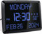 ROCAM Wanduhr Digital, 11,5 großes Display Kalender Wecker Tagesuhr mit Datum und von Woche, Temperatur, 2 USB-Ladegeräte, 3 Alarme, 12/24H für Büro, Wohnzimmer, Schlafzimmer, ältere Menschen