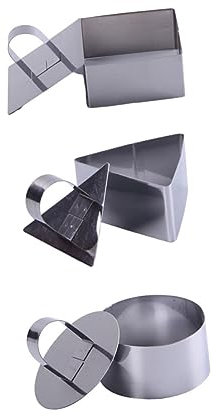 Zerodeko 3-Teiliges Set Cutter Mousse-Kuchen Mousseausstecher aus Edelstahl runder Mousseausstecher Teigschneider Keks Kuchenform Backwerkzeug
