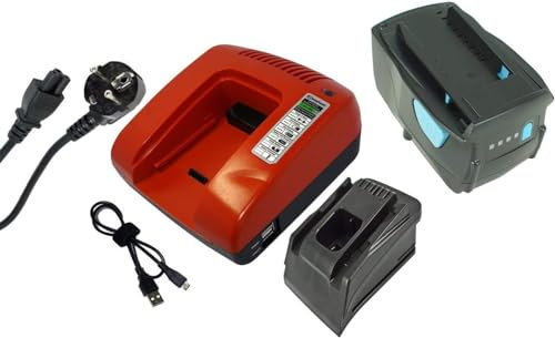 PowerSmart Batterie Li-ion 21,60 V 4000 mAh pour Hilti AG 4S-A22 (125), BX 3-ME 02, GFB 6X-A22, GTB 6X-A22, AG 125-A22, NPR 32 PE-A22, B22/5.2, B22/8.0 avec chargeur
