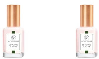 La Provençale Maquillage - Le Vernis Solaire - Vernis à Ongles Longue Tenue - Enrichi en Huile d'Olive Bio AOP Provence - Fini Brillant Laqué - Teinte : Rose Orgeat (108) (Lot de 2)