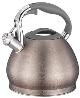 Tetera con silbido en la parte superior de la estufa, tetera de acero inoxidable de 3L, tetera de Gas con fondo grueso, gran capacidad con mango ergonómico