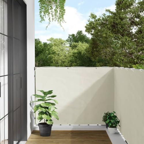 Sufrk Paravent für den Garten, weiß, 500 x 120 cm, aus PVC, Beeteinfassung für den Garten, einfache Verwendung