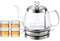 -Kitchen Classic Kettle with 3Mins Quick & Quiet Boil, Automatic Shutoff, Tea Heater & Hot Water Boiler, 1L Base/Pink/4 Cup