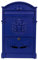 Letterbox Wall Mount Locking Mailbox Vintage Lockable Metal Mailbox Large Capacity Postbox Security Mail Letter Post Box Outdoor Mail Box Blue