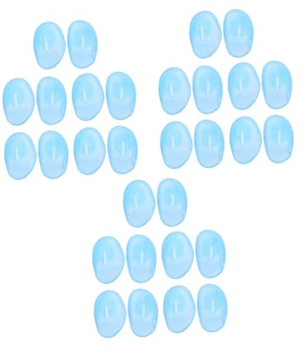 SEWOART 36piezas Cubiertas De Oído De Para Teñir Cabello Protector Para Oídos Coloración De Protección Para Peluquería y Doméstico Azul