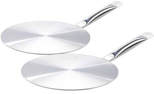 Rosenstein & Söhne Adapter Induktionsfeld: 2er-Set Universal-Adapterplatten für Induktions-Kochfelder, Ø 28 cm (Induktionskochfeld Adapterplatte, Adapter-Induktionskochplatte, Geschirr)