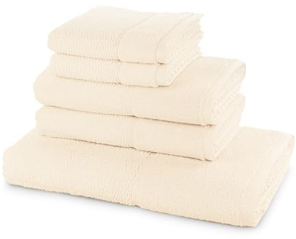 Frottana Handtuchset Pearl 5- TLG Handtücher -, 100% Baumwolle, Ivory
