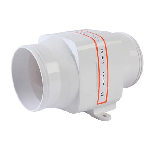 JOVERI 3in 4in Waterproof Inline Air Blower 12V 24V DC RV Vent Boat Bilge Ventilation Fan Mute Strong Ventilation Fan(24V 130CFM)