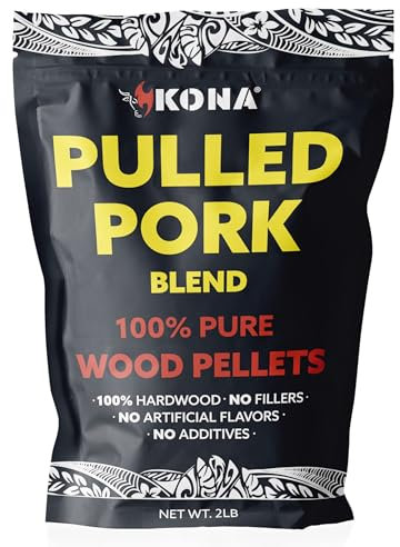 Kona Pulled Pork Blend Smoker Pellets, für Ninja Woodfire Outdoor Grill, 0,9 kg wiederverschließbarer Beutel