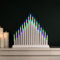 Marco Paul Christmas Candle Bridge with 33 Pipe Faux Candles Traditional Christmas Arch Light Up Decoration Festive Décor Table Centrepiece Window Ornament (White (multicoloured Lights))