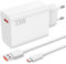 Caricabatterie 33w con Cavo USB C 1M Per Xiaomi Pad 6 5 Redmi Pad Pro 5G Note 13 12 POCO M6, Ricarica Turbo Carica Batterie Cellulare Per Xiaomi POCOPHONE F2 F1 Mi 9 Lite 10T, Adattatore di Ricarica