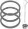 Linkidea - 6 Piezas de Repuesto para licuadora, Junta de Silicona, Tapa de Ajuste preciso con Herramienta de Cambio, Compatible con licuadoras NutriBullet de 600 W/900 W (Gris)