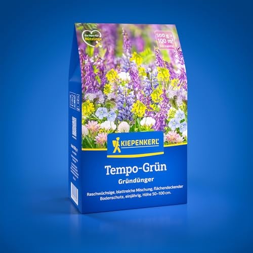 Kiepenkerl Tempo-Grün 1081800, 0,5 kg | Die Gründüngung für eine schnelle Bodenregeneration, Pflanzen, Saatgut, raschwüchsig, einjährig, Wuchshöhe ca. 50-100 cm