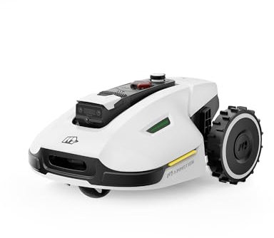 MAMMOTION YUKA 1000 Robot Cortacésped sin Cable Perimetral, Recomendado 1000m², MAX. 1400m², UltraSense AI Vision Auto-Mapeo, 45% Inclinación, Altura Corte 20-90mm Anchura Corte 320mm, con Módulo 4G