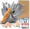 Eli® Schnitzmesser Kinder mit Filztasche ab 6 Jahre - hochwertiges Kindermesser Schnitzset inkl. schnittfeste Handschuhe - Kinderschnitzmesser - Schnitzwerkzeug - Outdoor Messer - grau