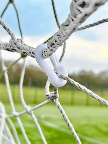 200 Pcs Football Goal Net Clips, Goal Net fixings, Soccer Goal Net Hooks, White
