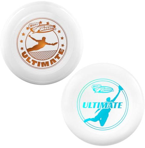 Wham-O Frisbee Disco Volante Ufficiale Ultimate 175g, 27.31cm, Allenamento Professionale, per competizioni e Divertimento all'aperto -2 Pack