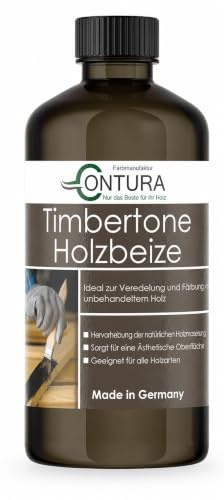 Contura Holzbeize Timbertone Holzfarbe Tischler Positiv Beize Holz Farbe Wasserbeize Modern Parkett Möbel (Betoneffekt, 500ml.)