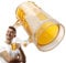 Derwrtup Funny Beer Mug,Realistic Beer Mug with Handles - Creative Model Prank Toy for Boys Men Girls Friends Family