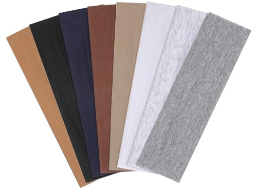 8 Pcs Headbands for Women's Hairs, Fashion Hair Bands for Women Soft Elastic Ladies Headband Yoga Gym Hair Accessories (Hair-A)