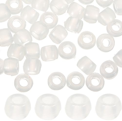 1000 StüCk Uv Perlen Farbwechselnde Kunststoffperlen Transparent 0.35X0.24 Zoll FüR Schmuckherstellung ArmbäNder Und Uv Bewusstsein