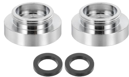 sourcing map Wasserhahn-Luftsprudler Adapter, M28-Buchse auf M22-Stecker mit Unterlegscheibe, 13 mm Länge, 2 Stück