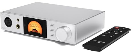 TOPPING DX5 II Hi-Res DAC & Headphone Amp Combo – Dual ES9039Q2M, X-Hybrid Amp, 10-Band PEQ, LDAC Bluetooth 5.1, 4.4mm Balanced & 6.35mm Headphone Output, Preamp Mode, 12V Trigger (Silver)