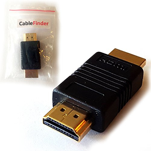 Loops HDMI Male to Male Coupler Gold Adapter Converter – High Speed 4K - Type A Plug - Joiner Extension Gender Changer