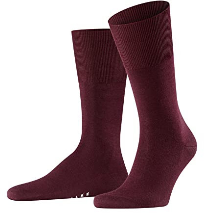 Falke Airport M So lana cotone tinta unita 1 paio, Calzini Uomo, Rosso Barolo 8596, 43-44