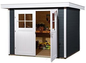 Weka Gartenhaus 227, anthrazit, 255 x 280 x 217 cm