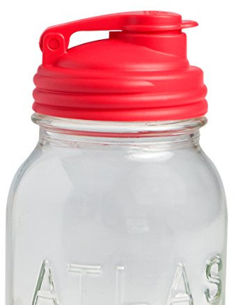 reCAP P-R-RD1 Mason Jars Pour, Plastic, Red
