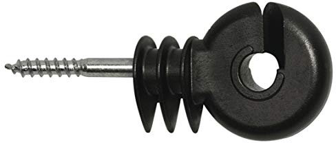 Landkaufhaus Mayer 100 St. Ringisolatoren Ringisolator für Weidezaun Ringisolatoren mit 45mm Stütze, Gewinde mit 6mm für Band, Seil, Draht und Litze