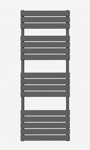 iBathUK Towel Radiator Rail, Flat Panel Towel Warmer, Column Designer Wall Mounted Heated Towel Rail for Bathroom- 1600x600mm, Anthracite