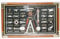 Sea-Club Knotentafel mit 20 Knoten DE Knotenbild Holz/Messing/Glas 51x31cm