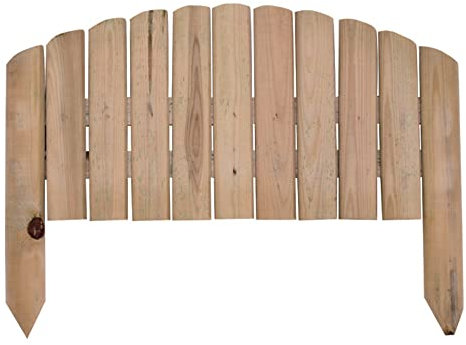 VERDELOOK Vampiro, Staccionata in Legno impregnato per Creare Una Recinzione a Onda, 54x27x47 cm