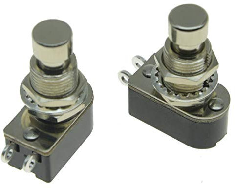 KAISH Confezione da 2 interruttori a pedale per chitarra elettrica SPST a 2 pin momentaneamente soft touch off (ON)
