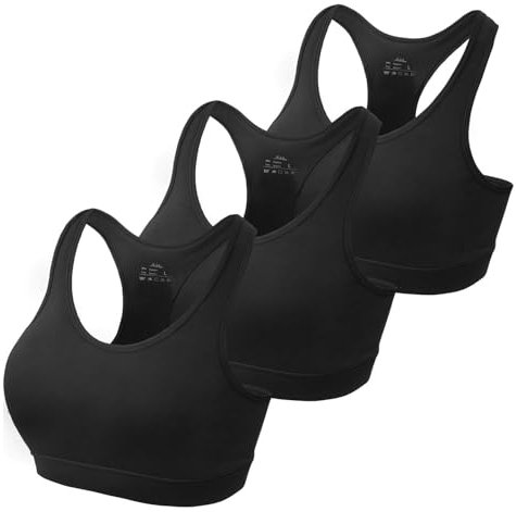 HBselect Sport BH Bustier Damen Bralette Nathloser mit Polstern Sportbekleidung Polyesterfaser ohne Bügel atmungsaktiv Joggen Yoga Jumping Fitness