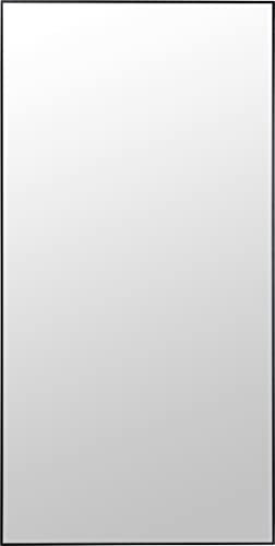 Kare Design Spiegel Bella, Schwarz, Rechteckig, mit Rahmen, Ganzkörper Spiegel, Moderner Klassiker, Garderobenspiegel, Wohnzimmer, Aluminium Rahmen, 160x80x2.5cm (H/B/T)