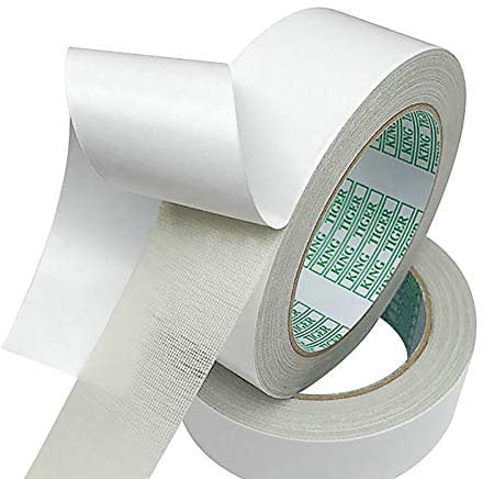 1 Rolle Weiß 4cm x 10m Verlegeband Rückstandsfrei Entfernbar - Doppelseitiges Klebeband zum Verkleben von Teppich- und PVC-Bodenbelägen Hochzeiten Ausstellungen