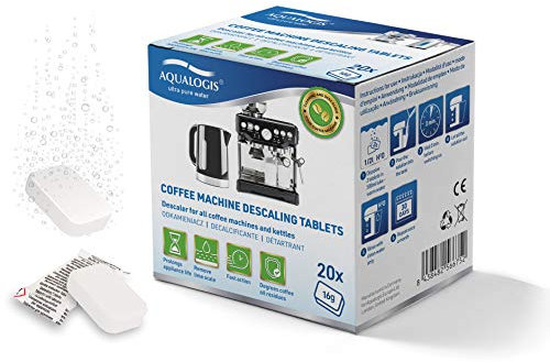 Tabletas descalcificadoras grandes, compatibles con Tassimo TCZ6004, Krups F054, Bosch TZ8002 (paquete de 20)