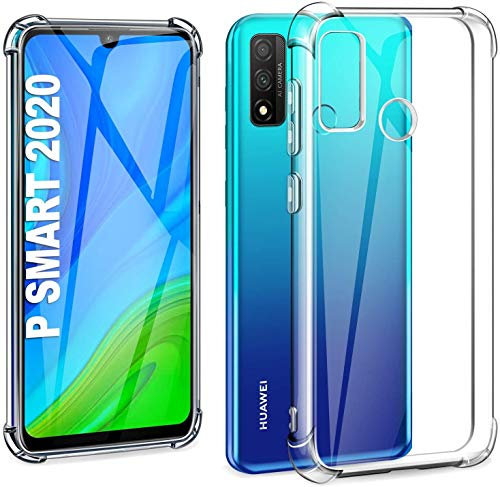 NWNK13 For Huawei P Smart 2020 Crystal Clear Thin Slim Fit [Anti-Yellow] Soft TPU Rubber Gel Liquid Silicone Shockproof Mobile Phone Cover for Huawei P Smart 2020