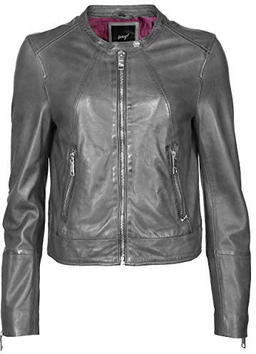 Maze Damen Lederjacke Grenada Grey L