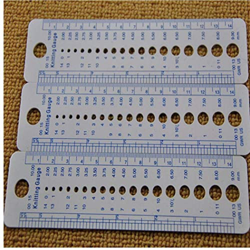 AMOYER 1 Pc 2-10mm Nähen Lineal Werkzeuge Stricknadel-Lehre Zoll cm Lineal-Werkzeug Messen Nähen Werkzeuge