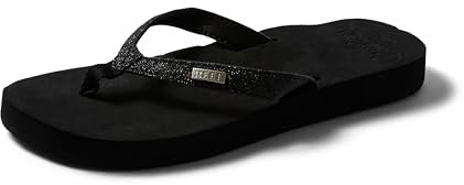 Reef Damen Star Cushion Zehentrenner, Schwarz