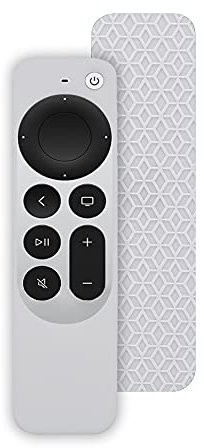rutschfeste, stoßfeste Silikon-Schutzhülle für die Fernbedienung für 2021 Apple TV 4K 6. Generation (Weiß)